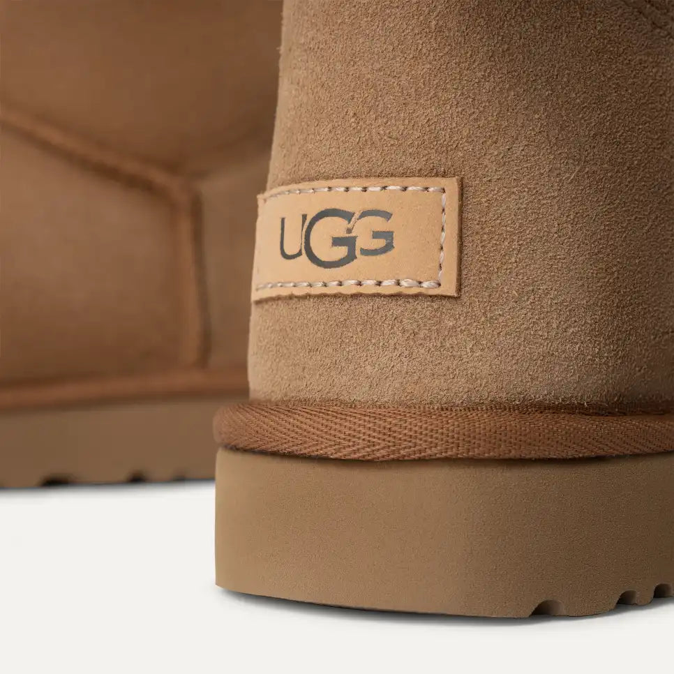 Cizme tip UGG cu fundițe decorative – Maro camel