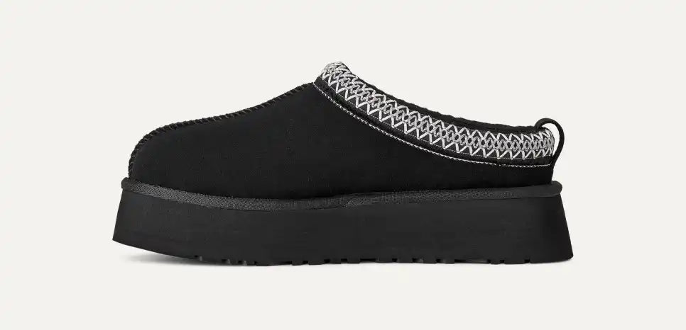 Papuci tip UGG cu platformă – Negru